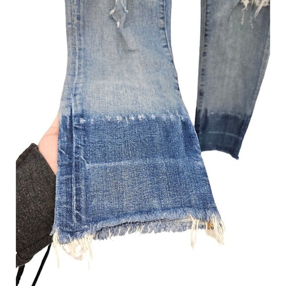 AGOLDE Ruby Super High Rise Jeans 26 Cropped Strght 2 Tone Coastal Cowgirl Rodeo - Picture 6 of 10